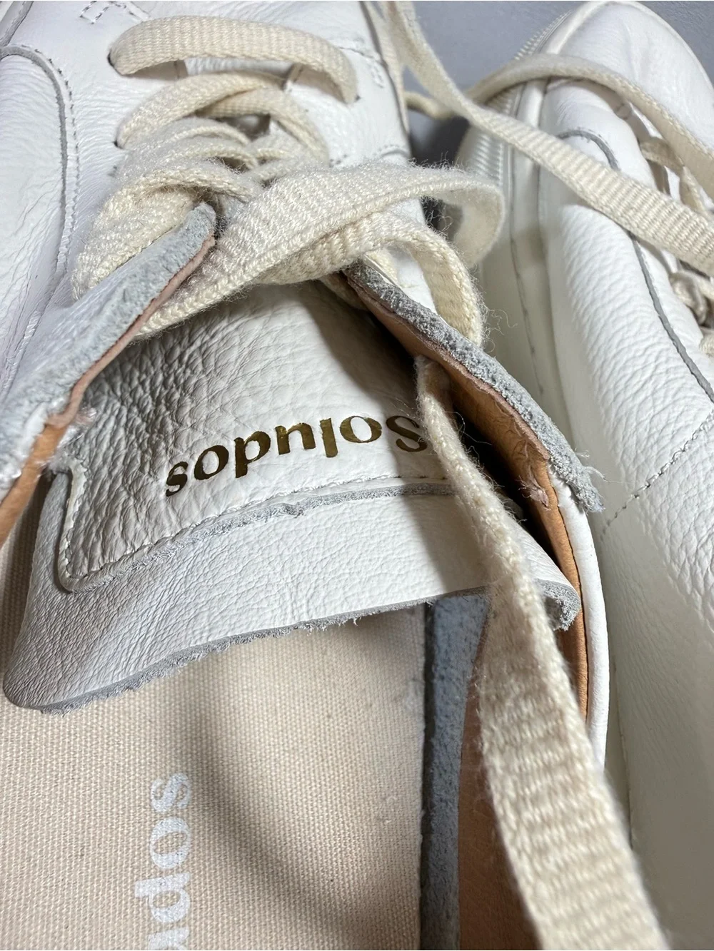 Soludos Ibiza White Leather Casual Lace-Up Platform Sneakers
